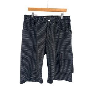Y-3 Yohji Yamamoto Adidas Polka Dot Cargo Shorts Black White Mens Small S/P